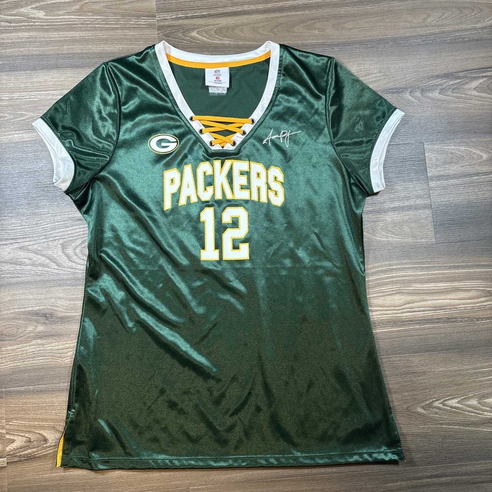 Green Bay Packers Women's Football Jersey Aaron Rodgers #12 NFL Team Apparel - Picture 1 of 5